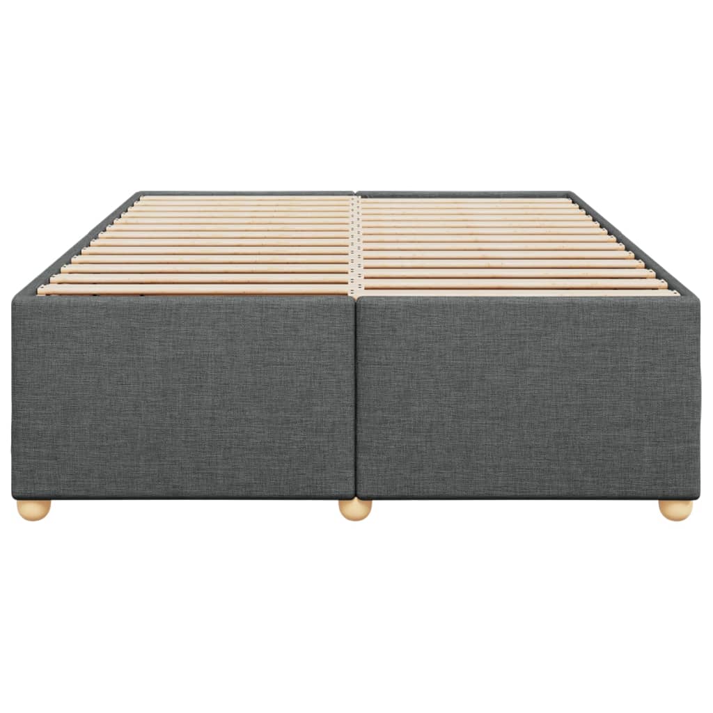 Bettgestell ohne Matratze Dunkelgrau 140x190 cm Stoff