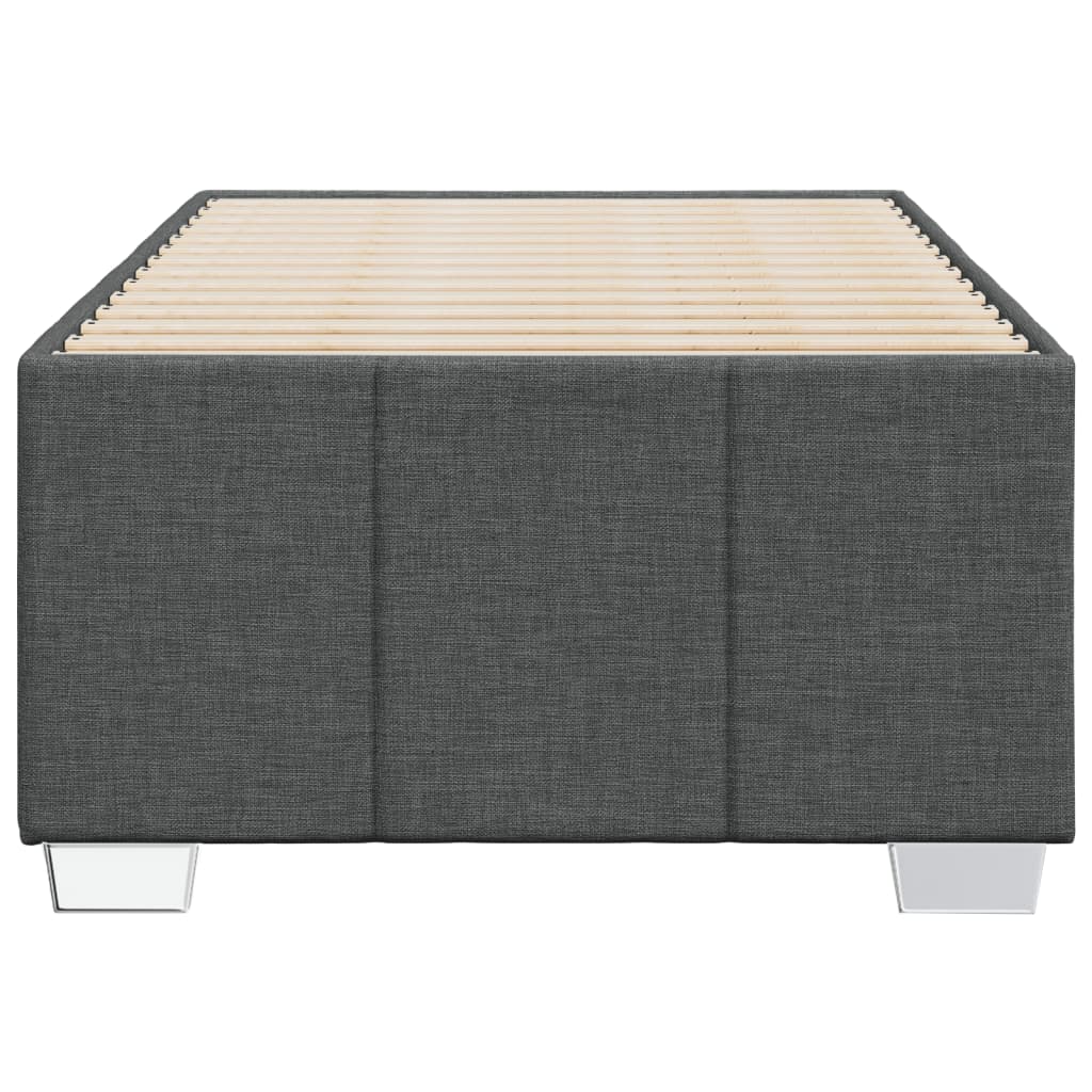 Bettgestell ohne Matratze Dunkelgrau 80x200 cm Stoff