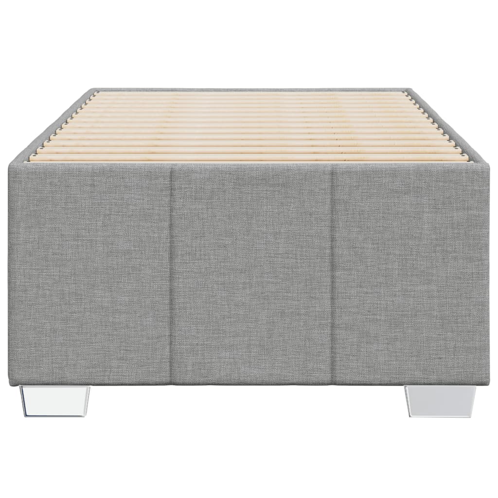 Bettgestell ohne Matratze Hellgrau 90x190 cm Stoff