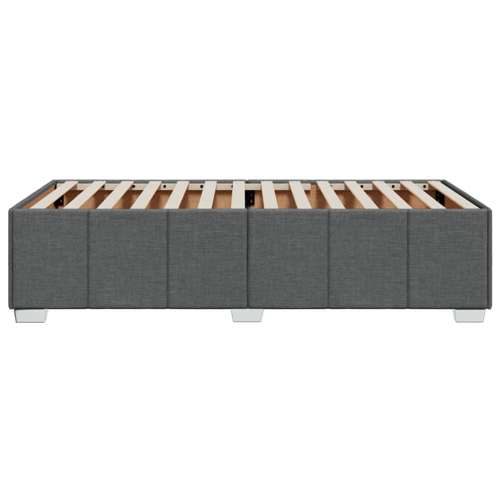 Bettgestell ohne Matratze Dunkelgrau 90x190 cm Stoff