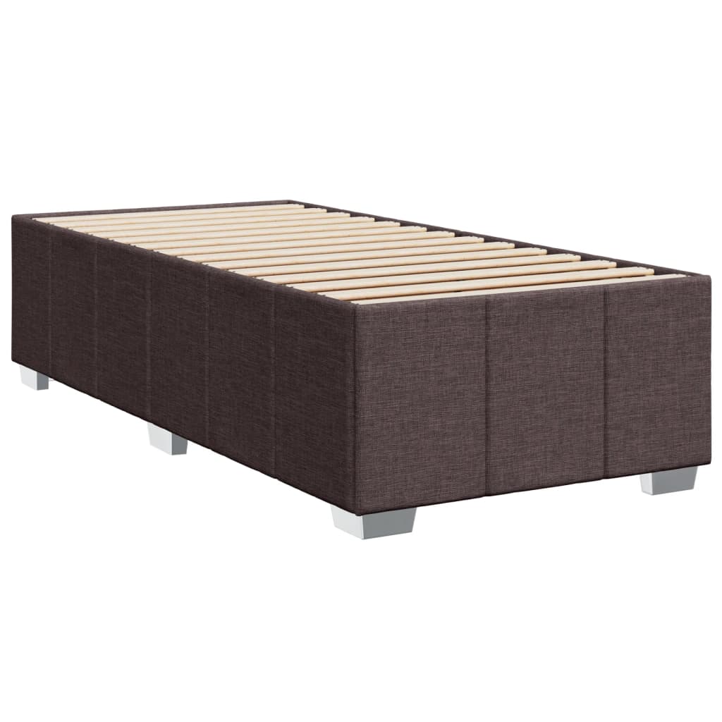 Bettgestell ohne Matratze Dunkelbraun 90x190 cm Stoff