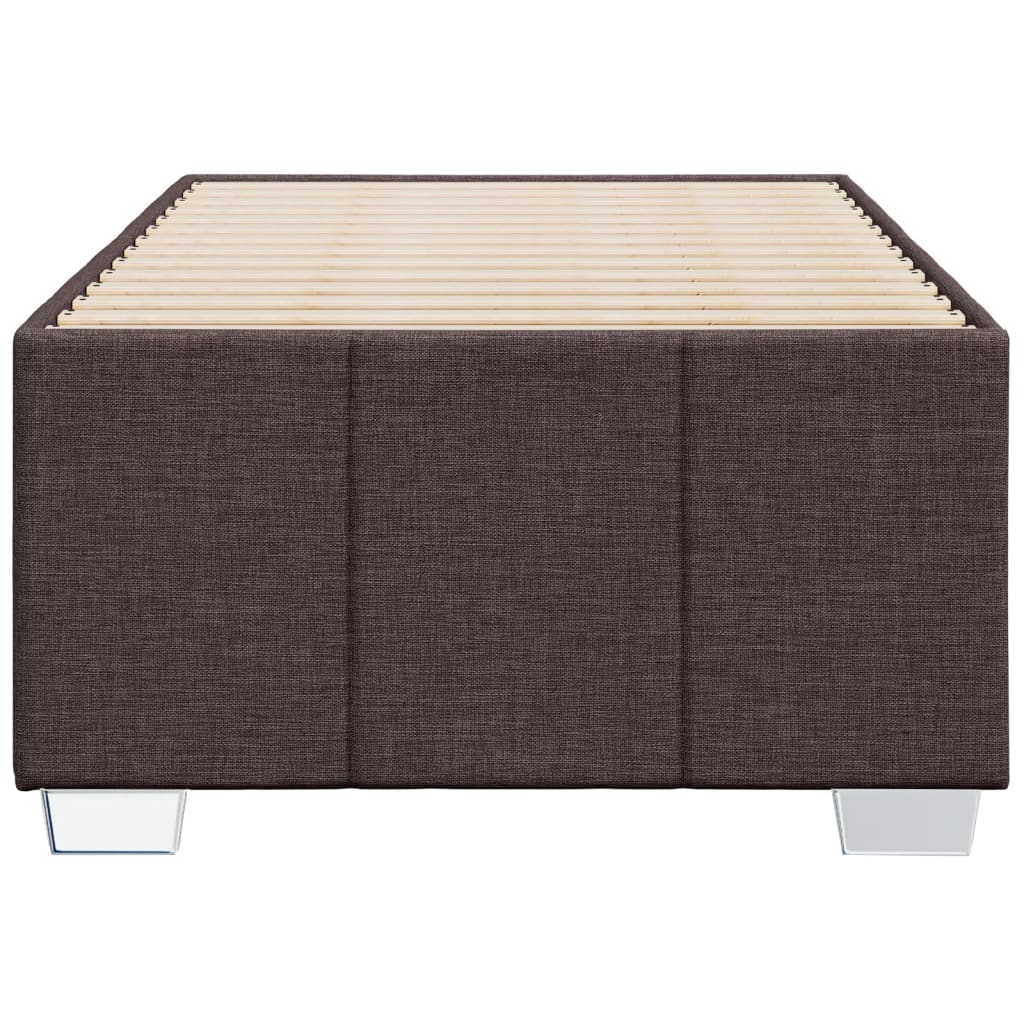 Bettgestell ohne Matratze Dunkelbraun 90x190 cm Stoff