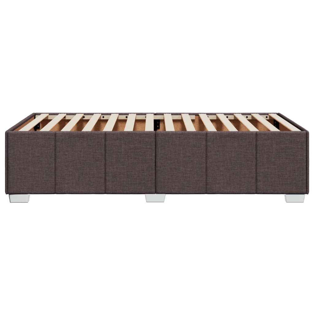 Bettgestell ohne Matratze Dunkelbraun 90x190 cm Stoff