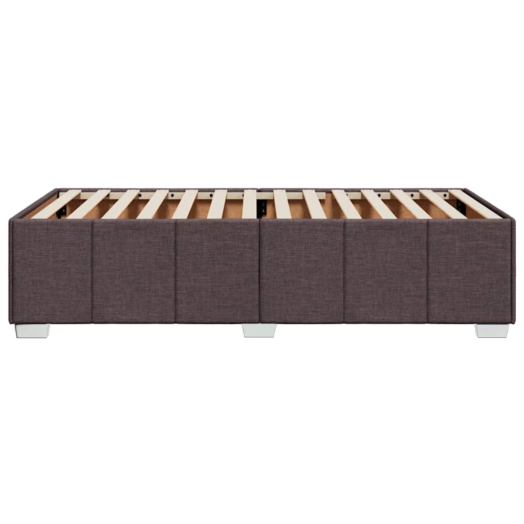 Bettgestell ohne Matratze Dunkelbraun 90x200 cm Stoff