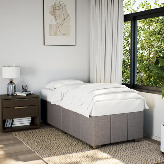 Bettgestell ohne Matratze Taupe 90x200 cm Stoff