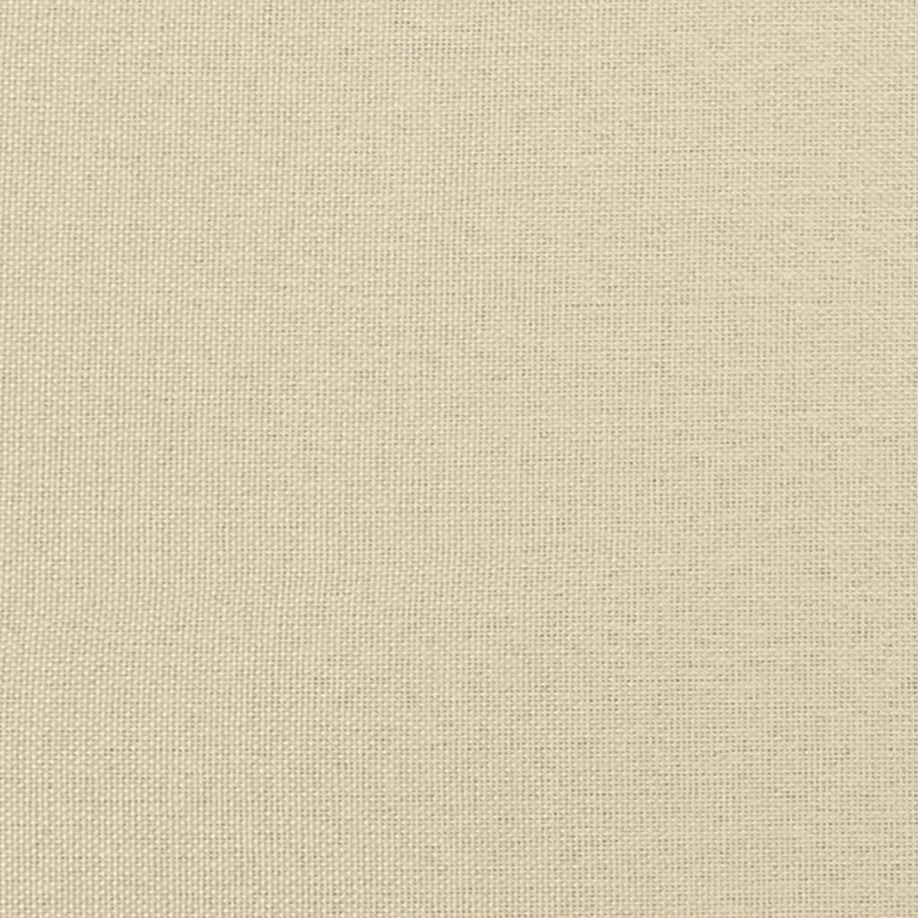 Bettgestell ohne Matratze Creme 90x200 cm Stoff