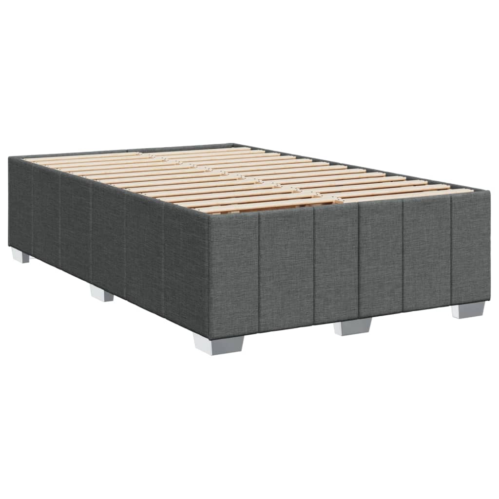 Bettgestell ohne Matratze Dunkelgrau 120x200 cm Stoff