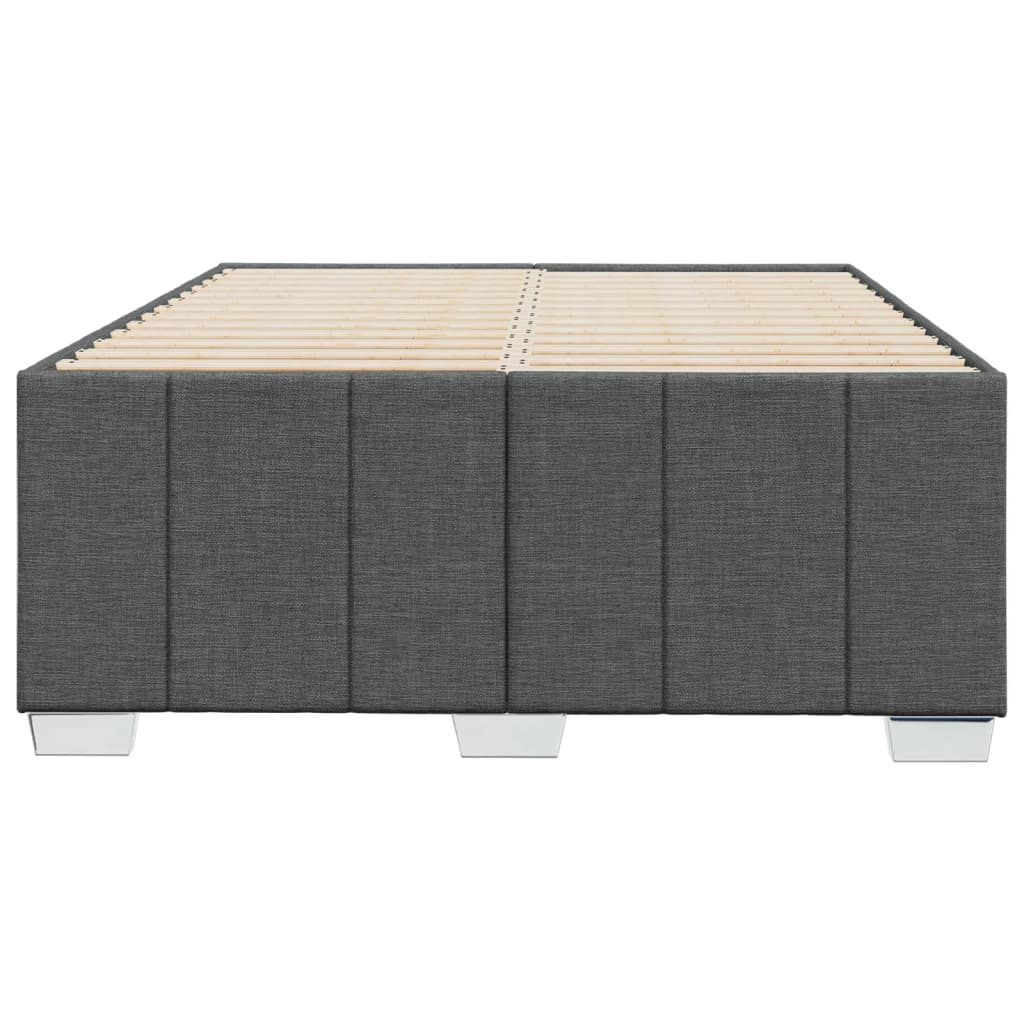 Bettgestell ohne Matratze Dunkelgrau 120x200 cm Stoff