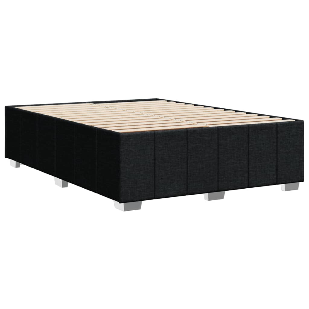 Bettgestell ohne Matratze Schwarz 140x190 cm Stoff