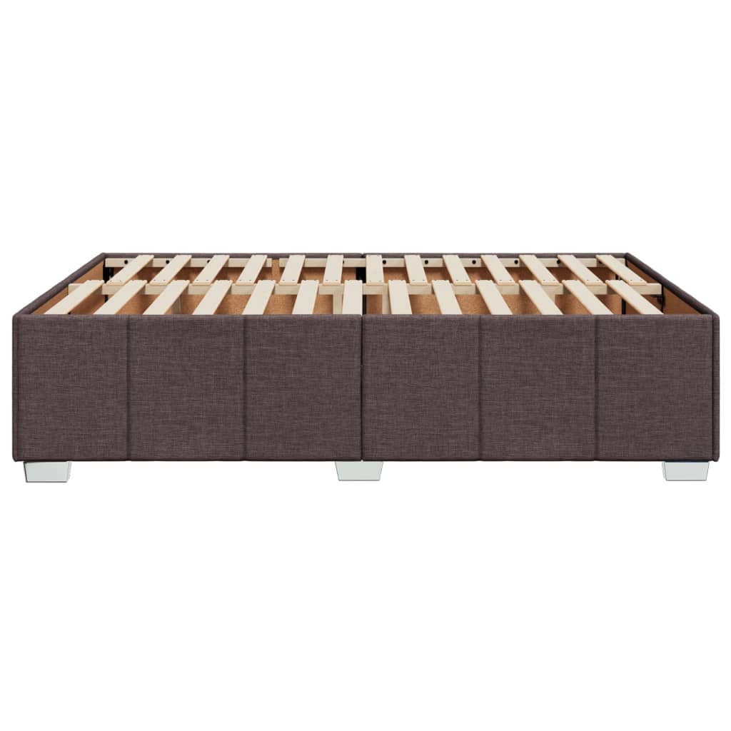 Bettgestell ohne Matratze Dunkelbraun 140x190 cm Stoff