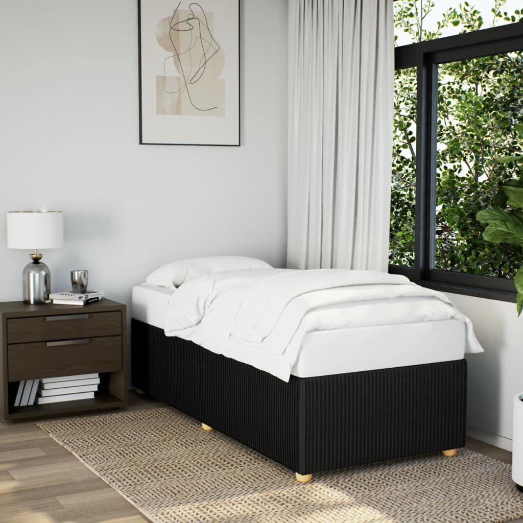 Bettgestell ohne Matratze Schwarz 90x190 cm Stoff
