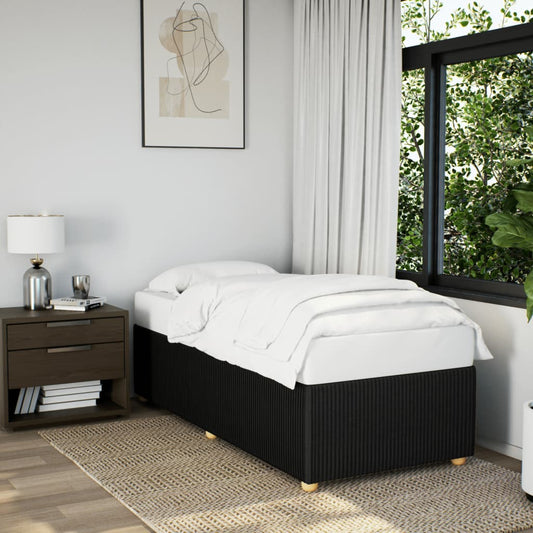Bettgestell ohne Matratze Schwarz 90x190 cm Stoff