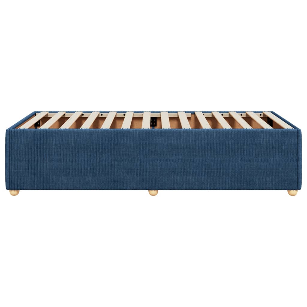 Bettgestell ohne Matratze Blau 90x190 cm Stoff