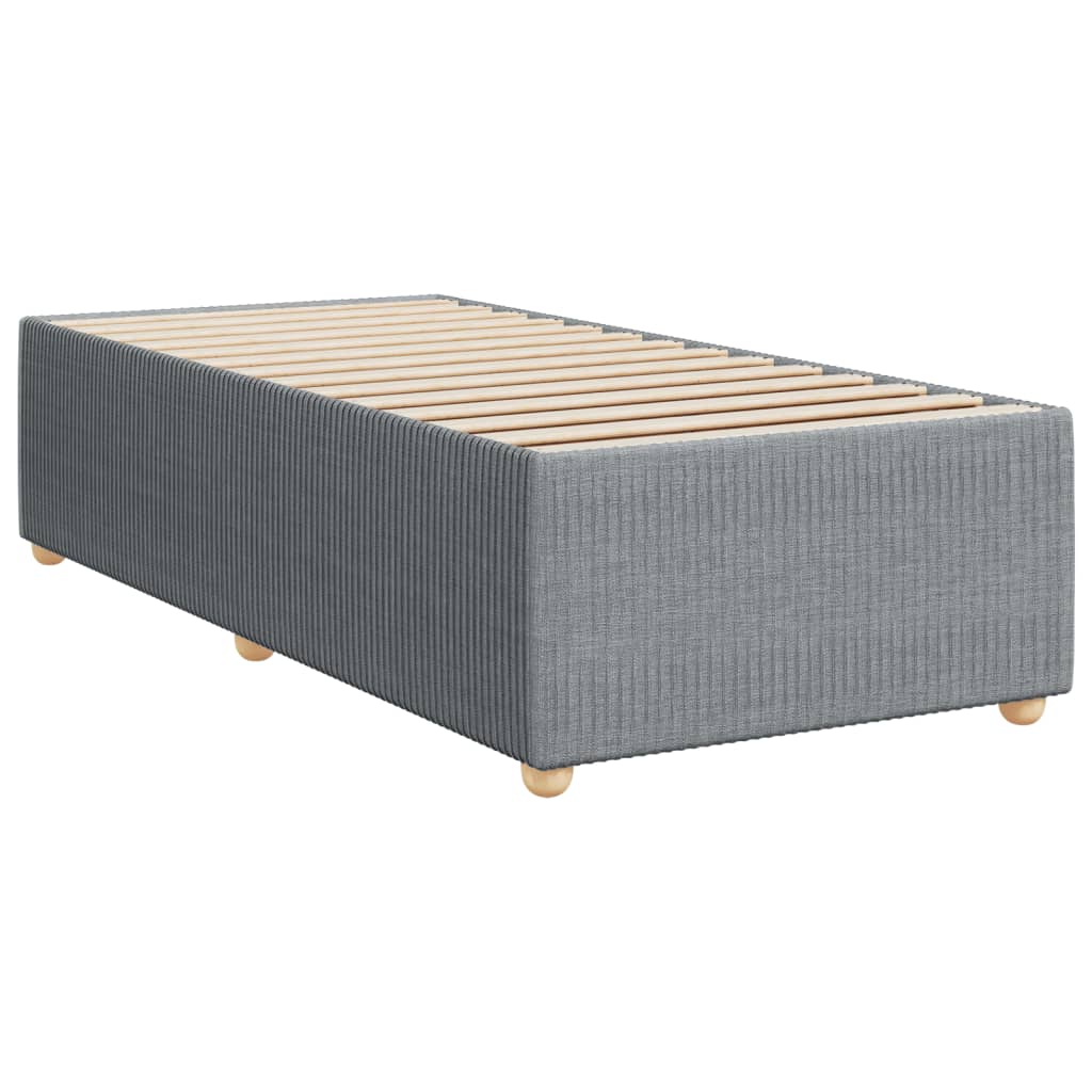 Bettgestell ohne Matratze Hellgrau 90x200 cm Stoff