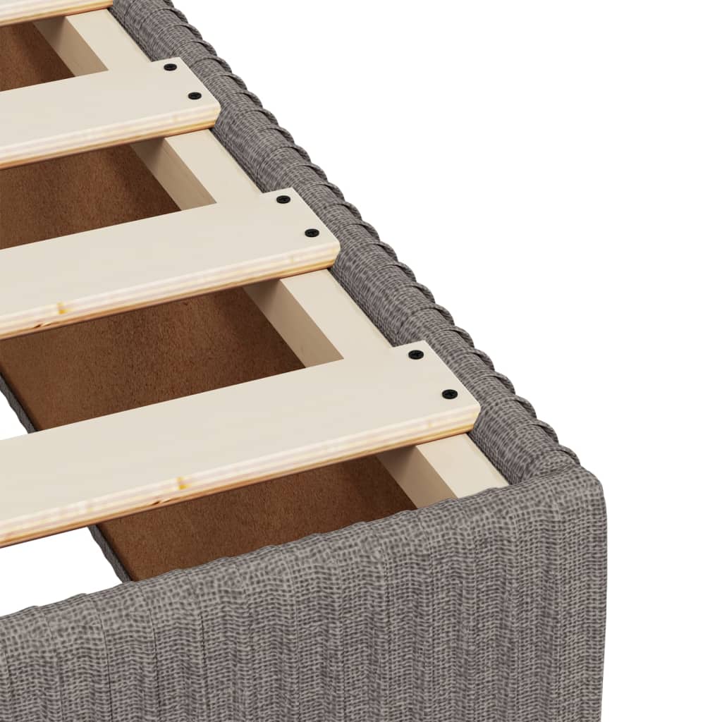 Bettgestell ohne Matratze Taupe 90x200 cm Stoff