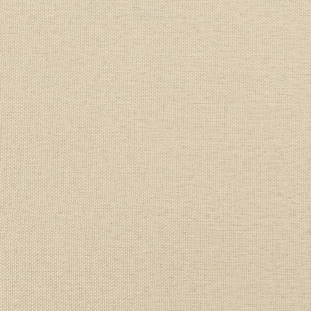 Bettgestell ohne Matratze Creme 90x200 cm Stoff