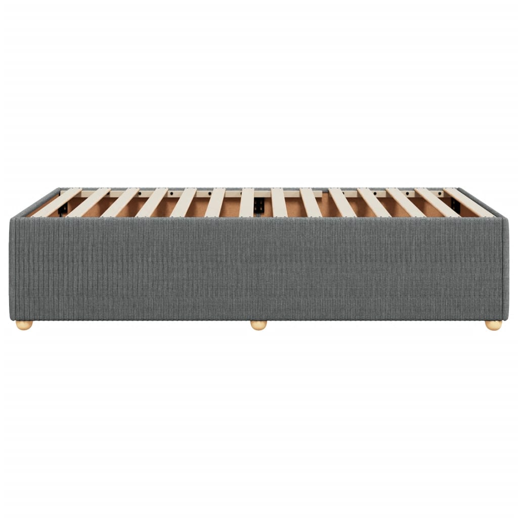 Bettgestell ohne Matratze Dunkelgrau 100x200 cm Stoff