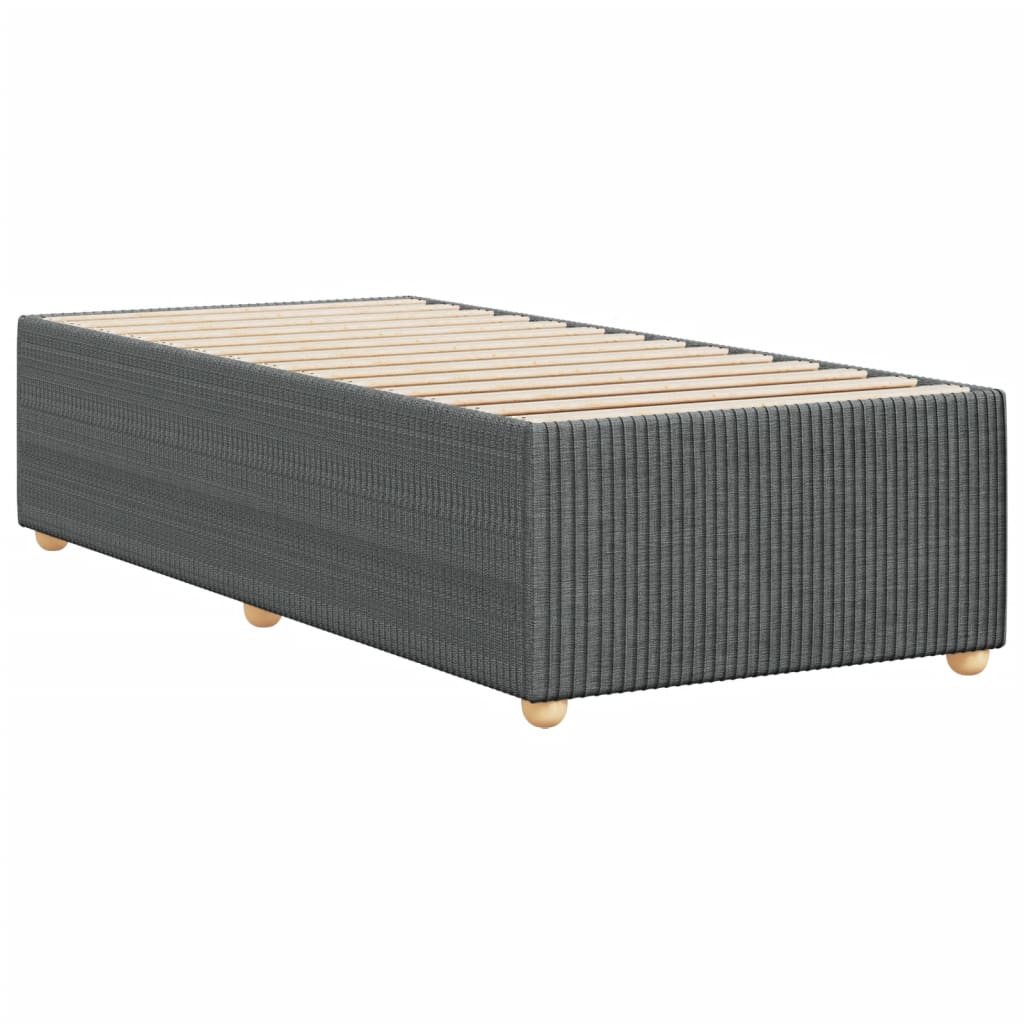 Bettgestell ohne Matratze Dunkelgrau 100x200 cm Stoff