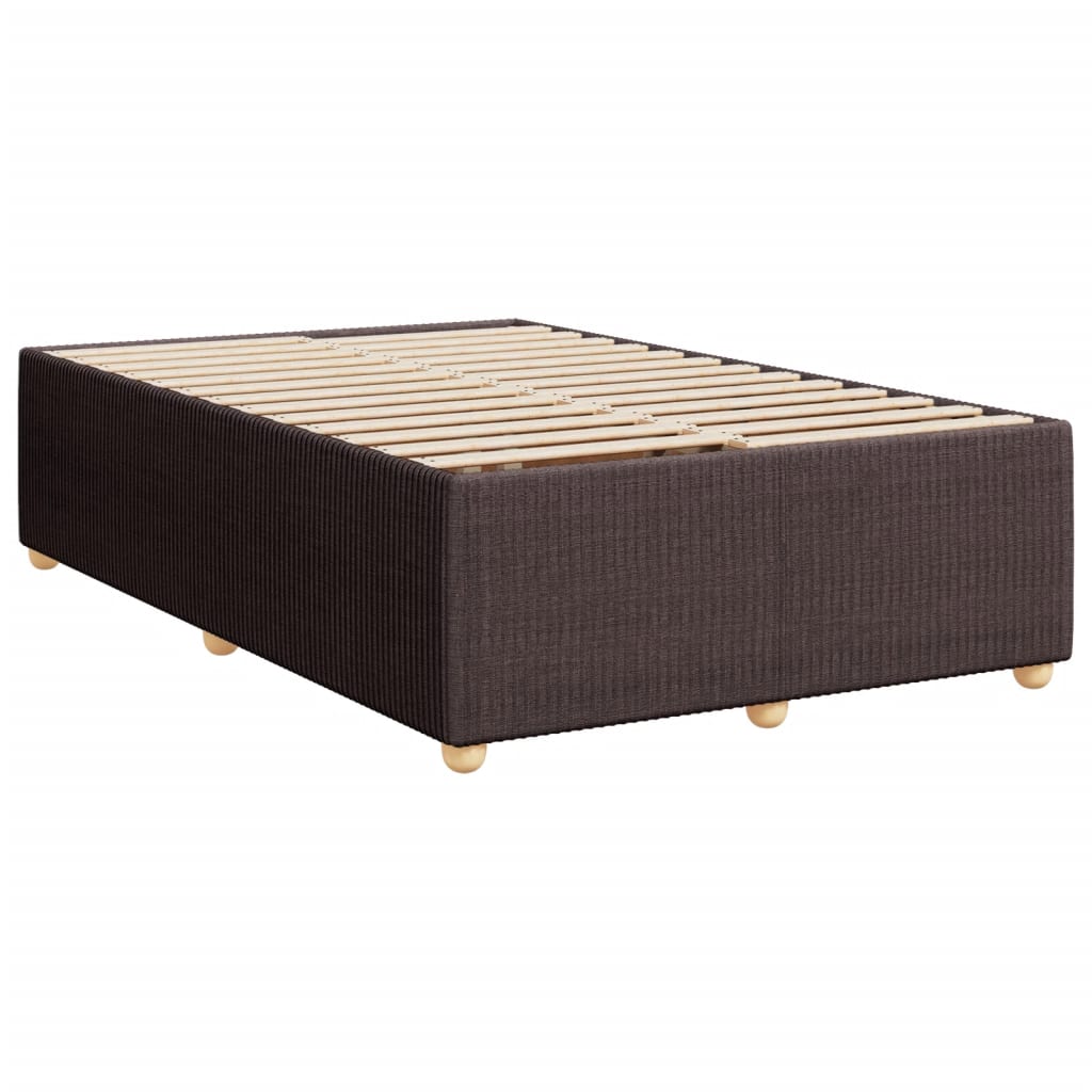 Bettgestell ohne Matratze Dunkelbraun 120x190 cm Stoff