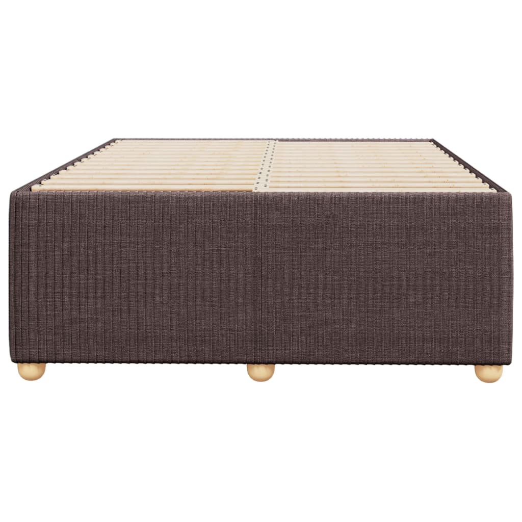 Bettgestell ohne Matratze Dunkelbraun 120x190 cm Stoff