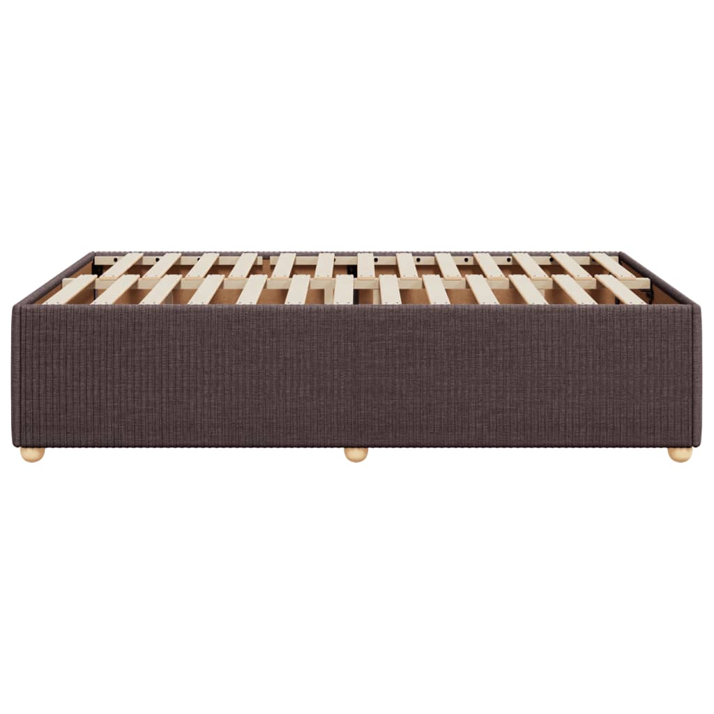 Bettgestell ohne Matratze Dunkelbraun 120x190 cm Stoff