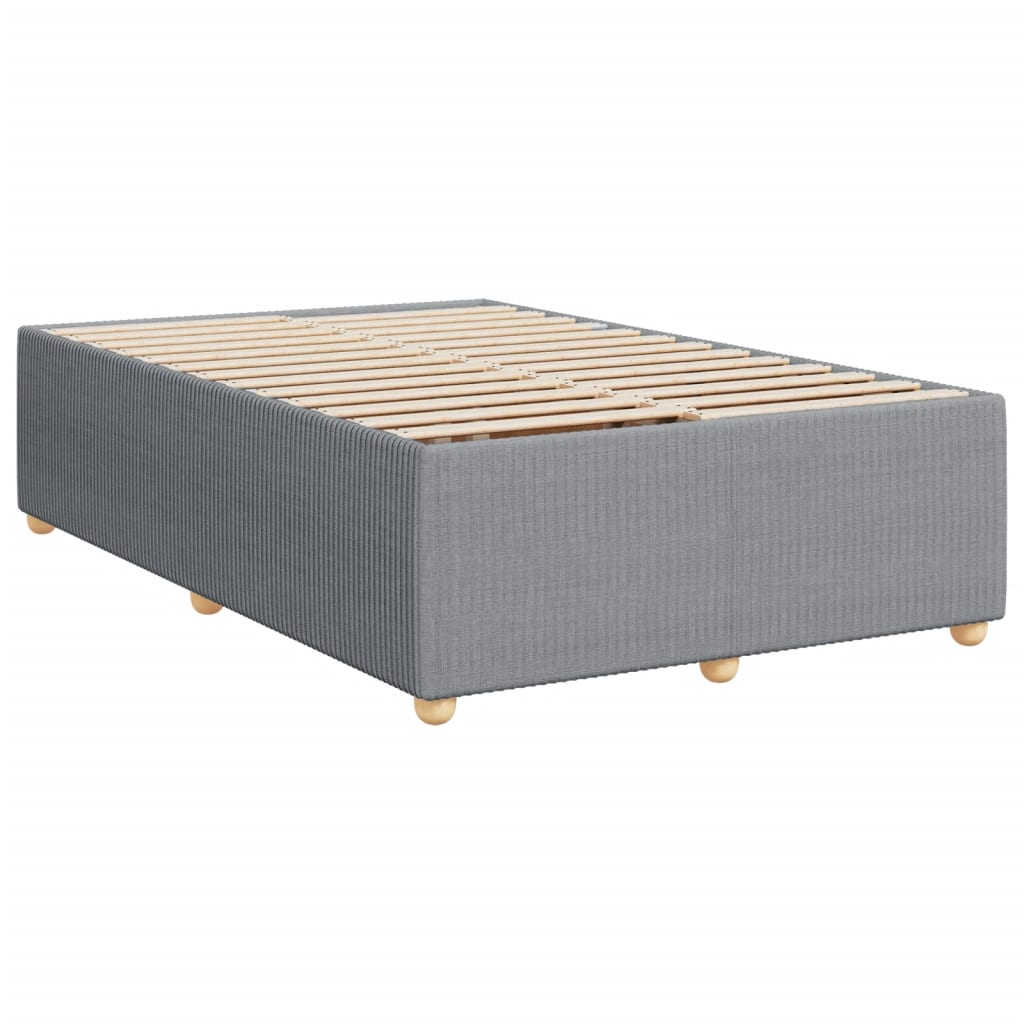 Bettgestell ohne Matratze Hellgrau 120x200 cm Stoff