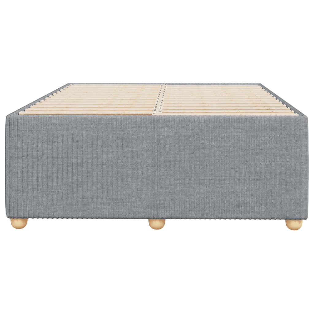 Bettgestell ohne Matratze Hellgrau 120x200 cm Stoff