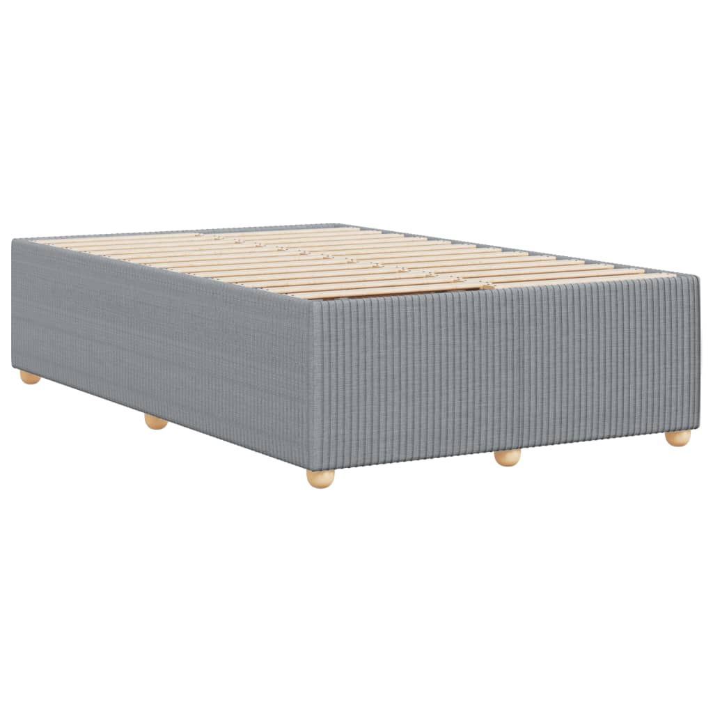 Bettgestell ohne Matratze Hellgrau 120x200 cm Stoff