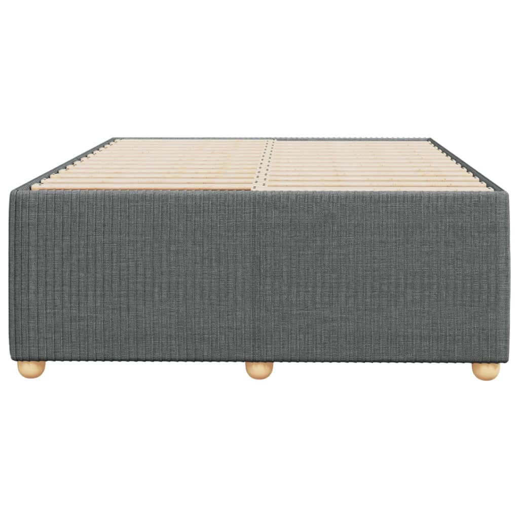Bettgestell ohne Matratze Dunkelgrau 120x200 cm Stoff