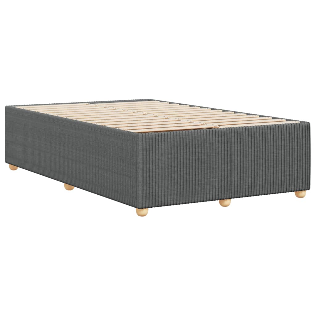 Bettgestell ohne Matratze Dunkelgrau 120x200 cm Stoff