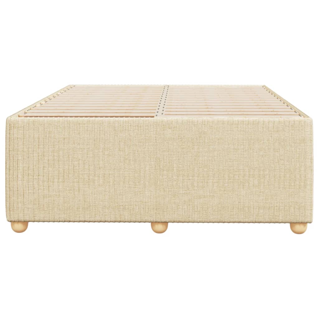 Bettgestell ohne Matratze Creme 120x200 cm Stoff