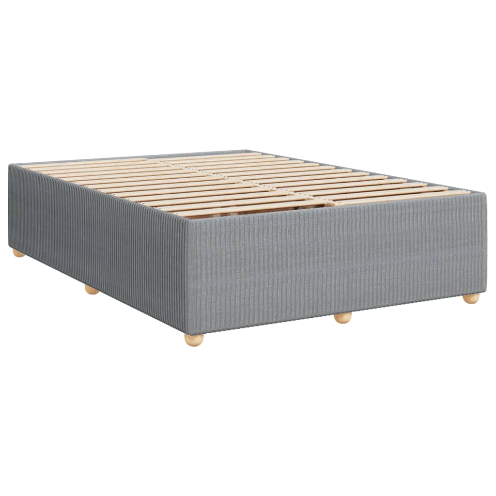 Bettgestell ohne Matratze Hellgrau 140x190 cm Stoff