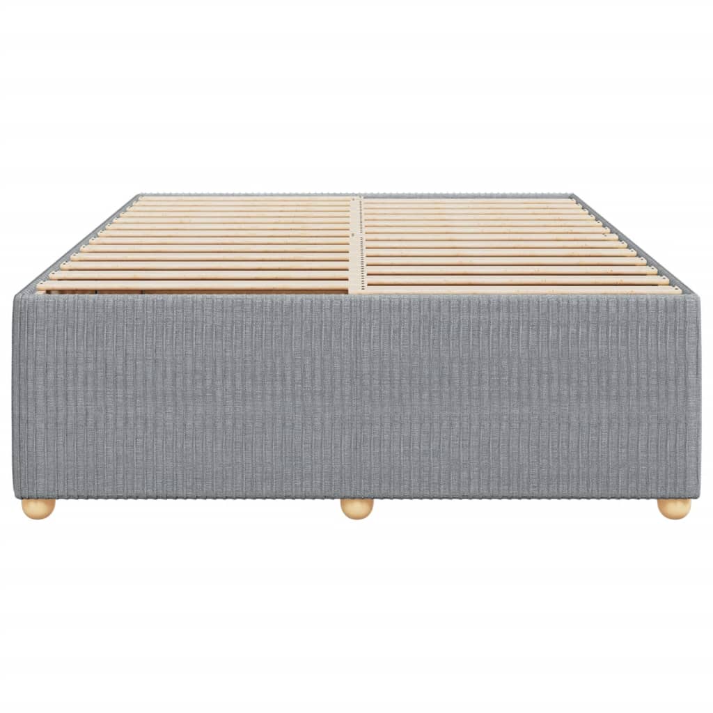 Bettgestell ohne Matratze Hellgrau 140x190 cm Stoff
