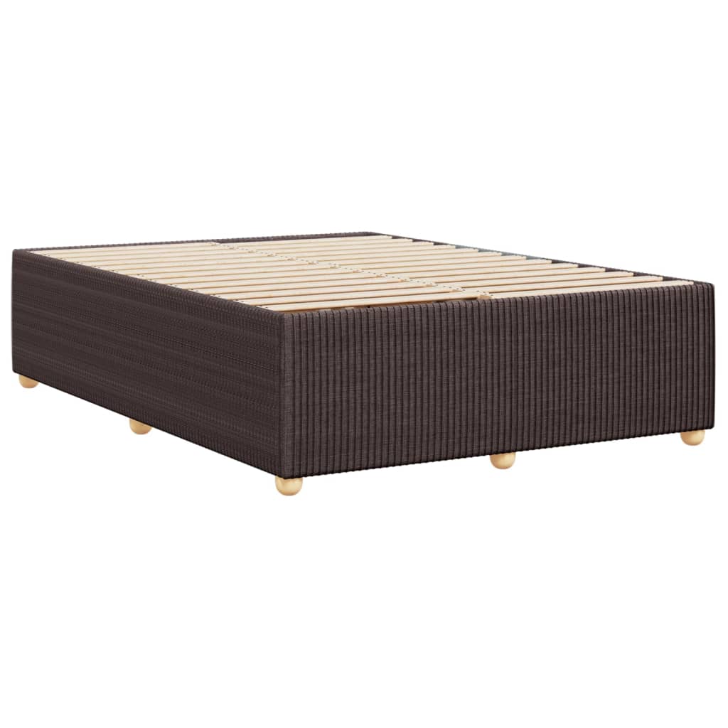 Bettgestell ohne Matratze Dunkelbraun 140x190 cm Stoff