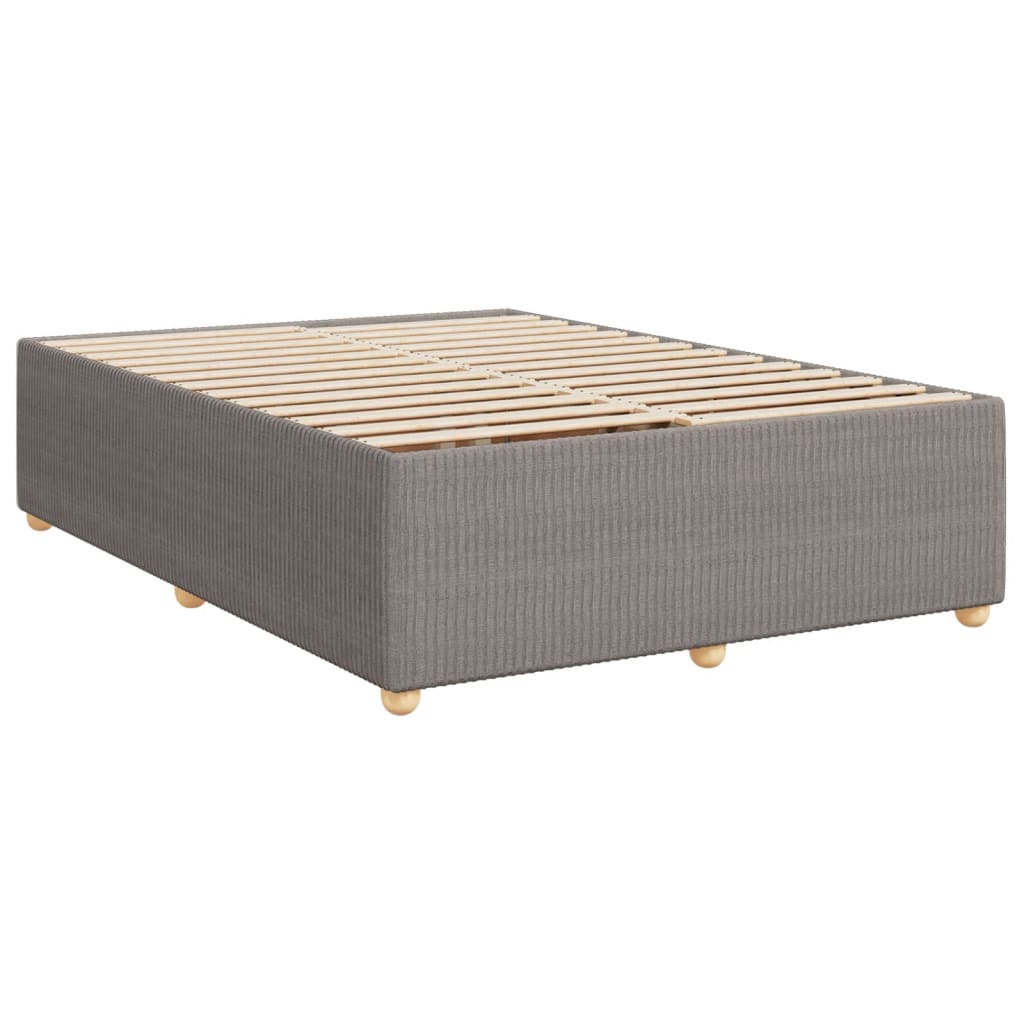 Bettgestell ohne Matratze Taupe 140x190 cm Stoff