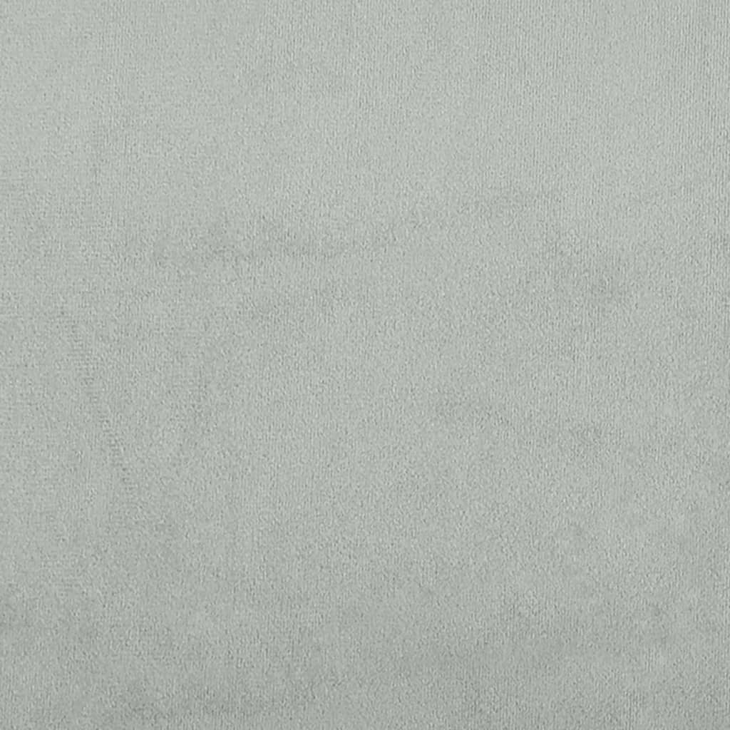 Bettgestell ohne Matratze Hellgrau 90x200 cm Samt