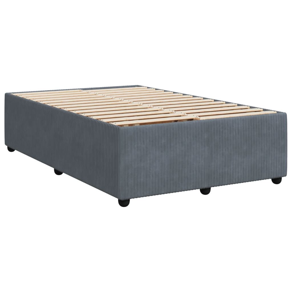 Bettgestell ohne Matratze Dunkelgrau 120x190 cm Samt