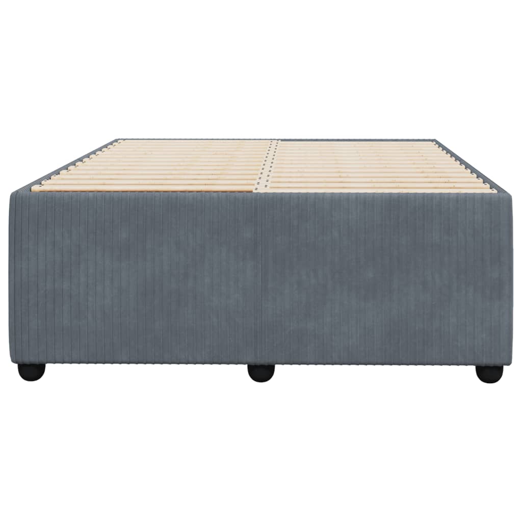 Bettgestell ohne Matratze Dunkelgrau 120x190 cm Samt