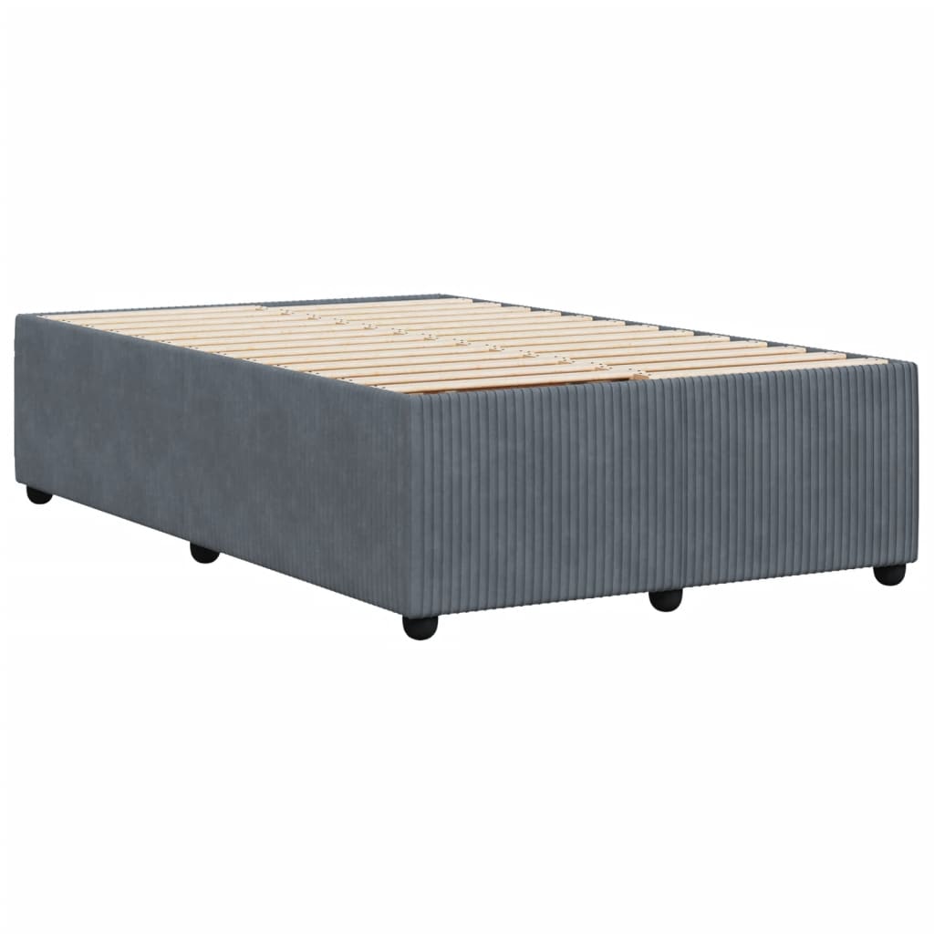 Bettgestell ohne Matratze Dunkelgrau 120x190 cm Samt