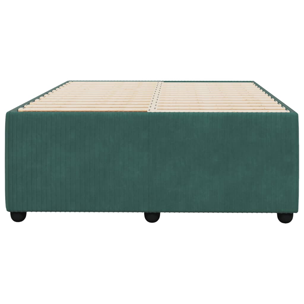 Bettgestell ohne Matratze Dunkelgrün 120x190 cm Samt