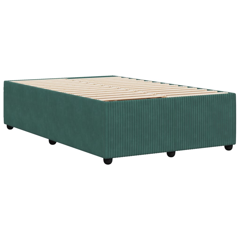 Bettgestell ohne Matratze Dunkelgrün 120x190 cm Samt