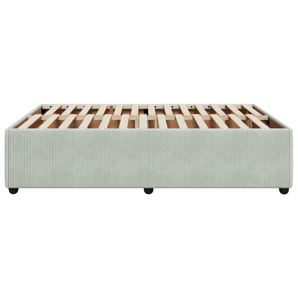 Bettgestell ohne Matratze Hellgrau 140x190 cm Samt