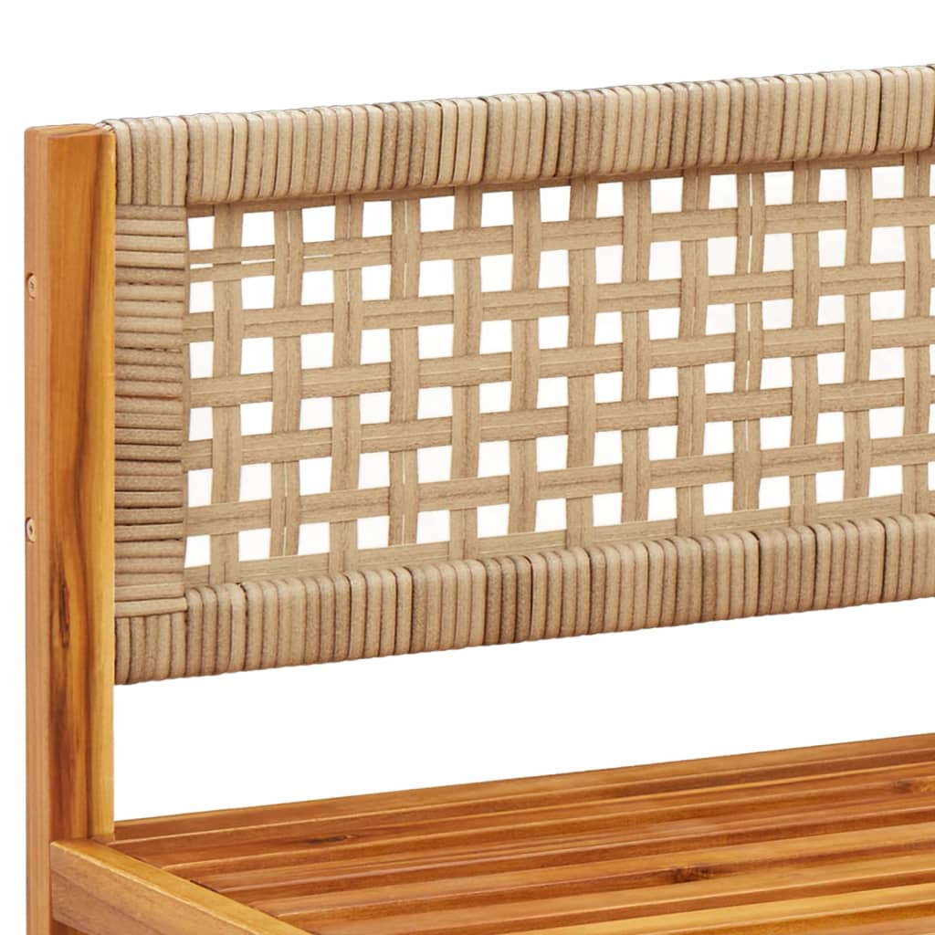 Gartensofas-Ecke mit Kissen 2 Stk. Holz Akazie & Rattan