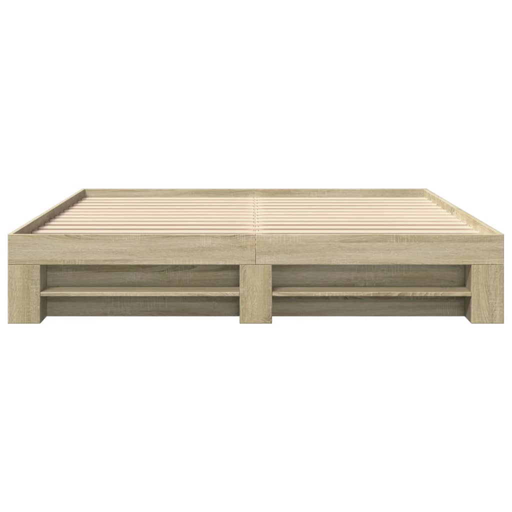 Bettgestell ohne Matratze Sonoma-Eiche 180x200 cm Holzwerkstoff