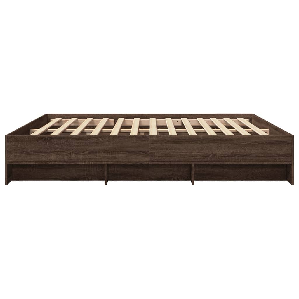 Bettgestell ohne Matratze Braun Eichen-Optik 200x200 cm