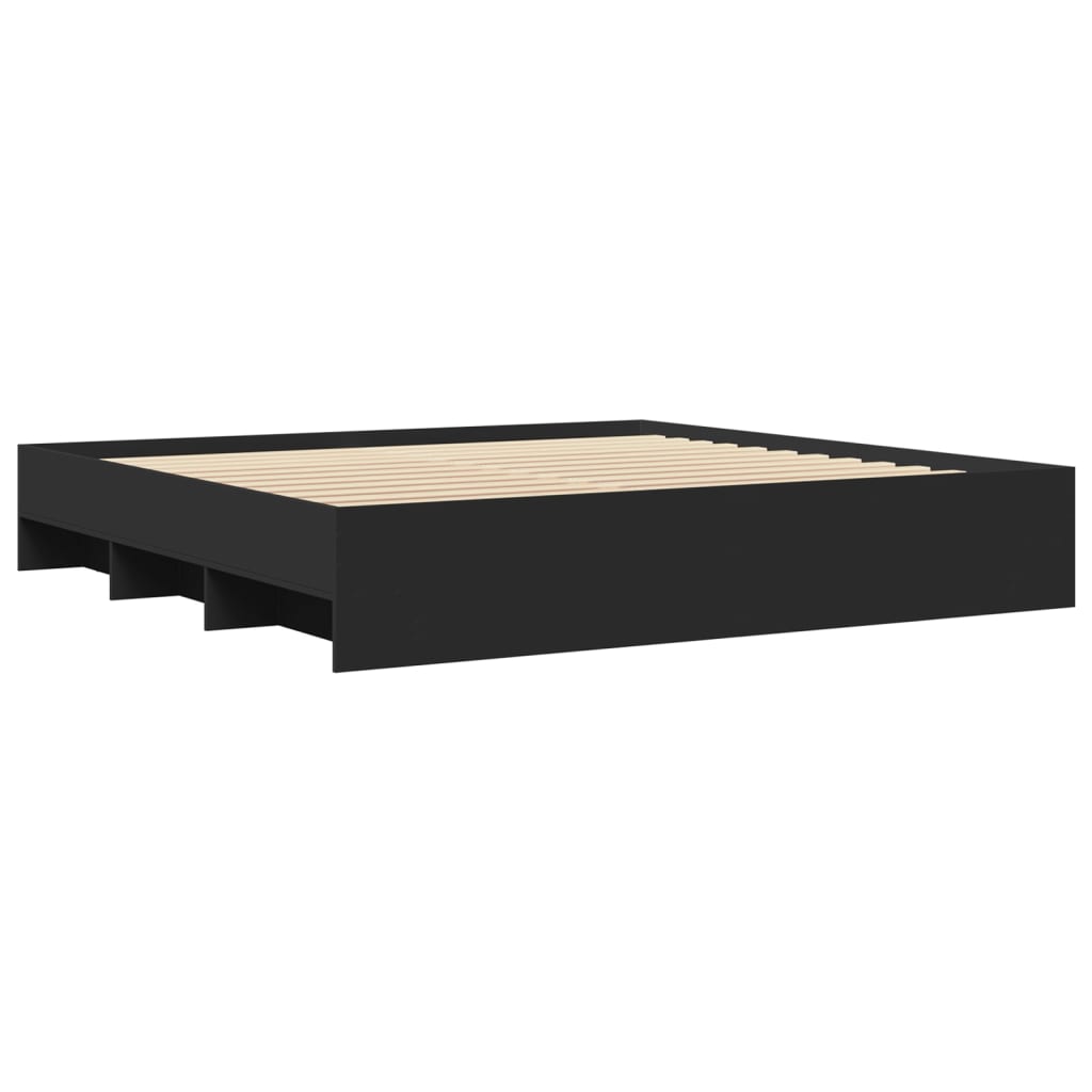 Bettgestell ohne Matratze Schwarz 180x200 cm Holzwerkstoff