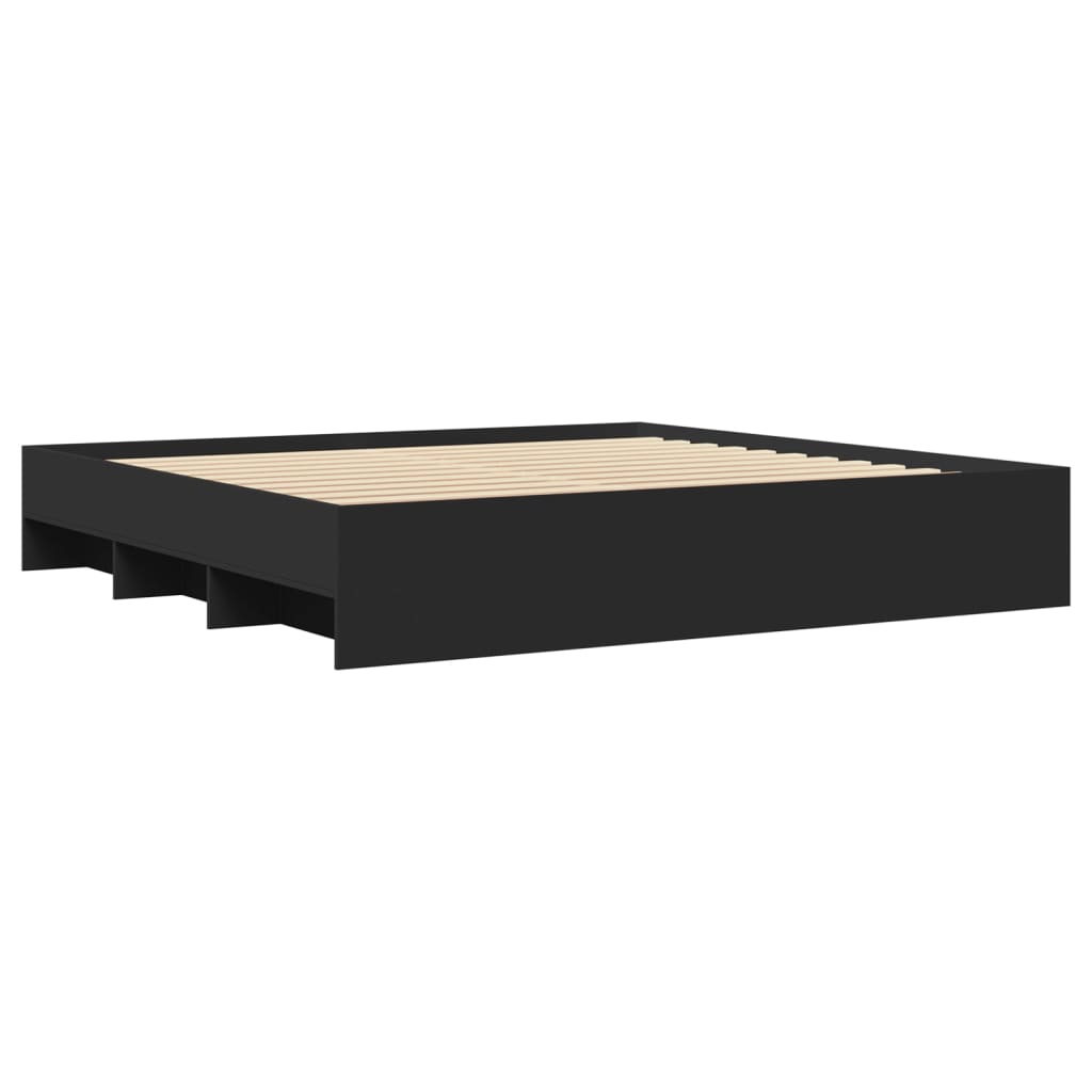Bettgestell ohne Matratze Schwarz 180x200 cm Holzwerkstoff