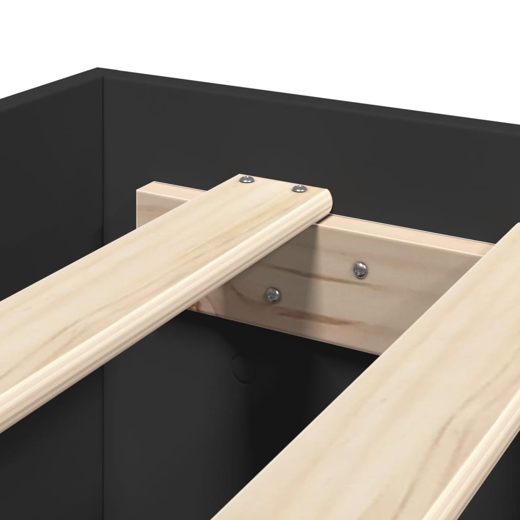 Bettgestell ohne Matratze Schwarz 180x200 cm Holzwerkstoff