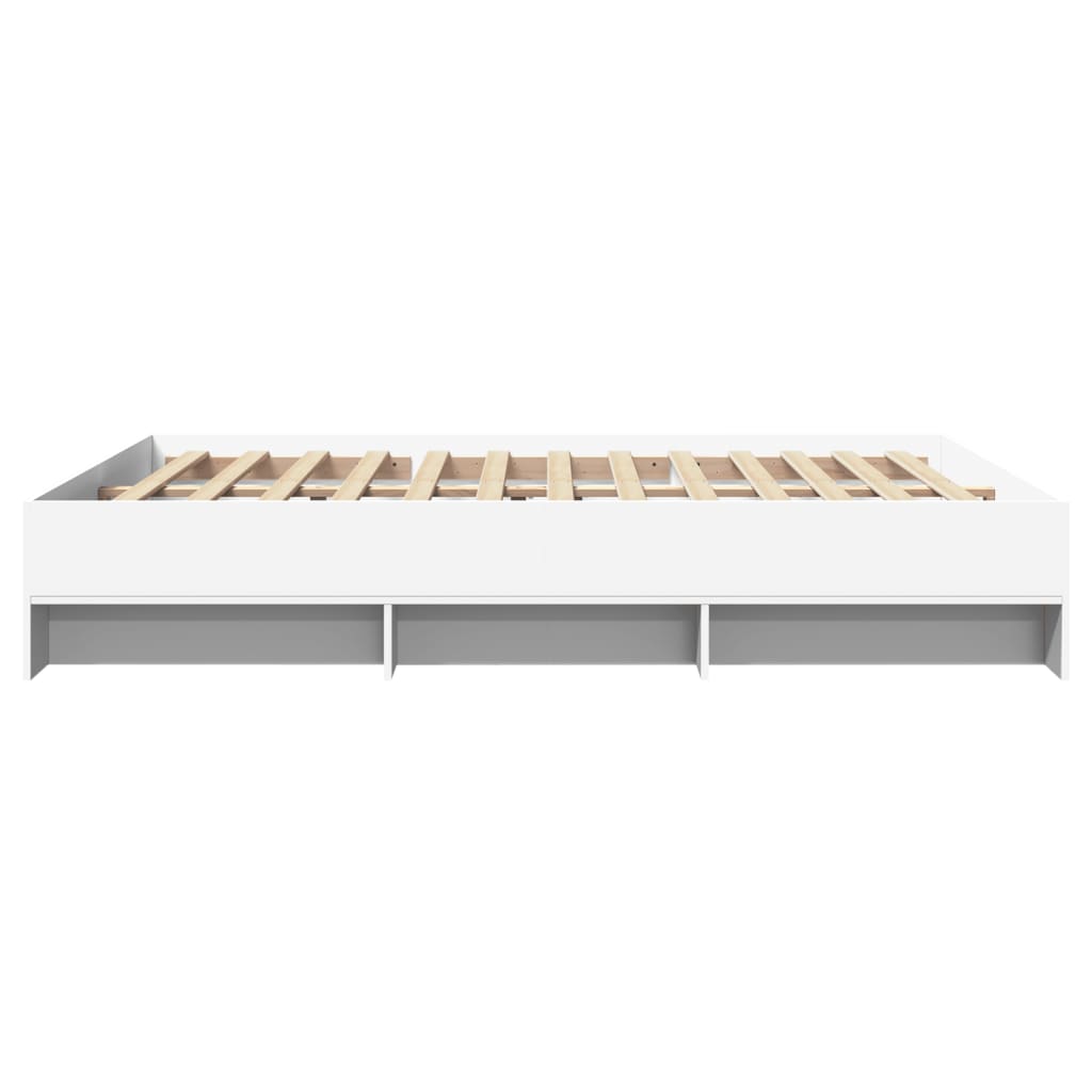Bettgestell ohne Matratze Weiß 160x200 cm Holzwerkstoff