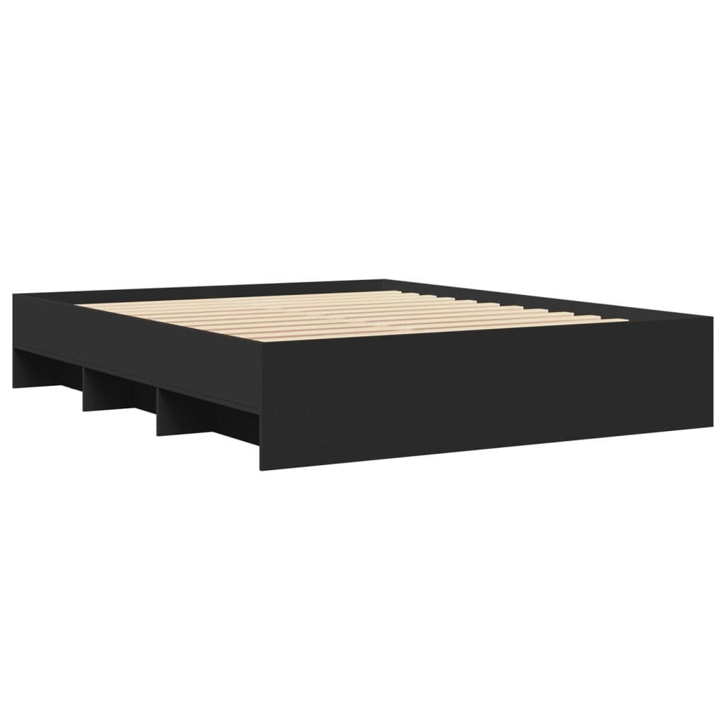 Bettgestell ohne Matratze Schwarz 160x200 cm Holzwerkstoff